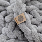 INFINITE CHUNKY KNIT BLANKET | MINKY | LITTLE - MIST